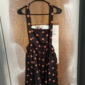 halloween pinafore overalls dress